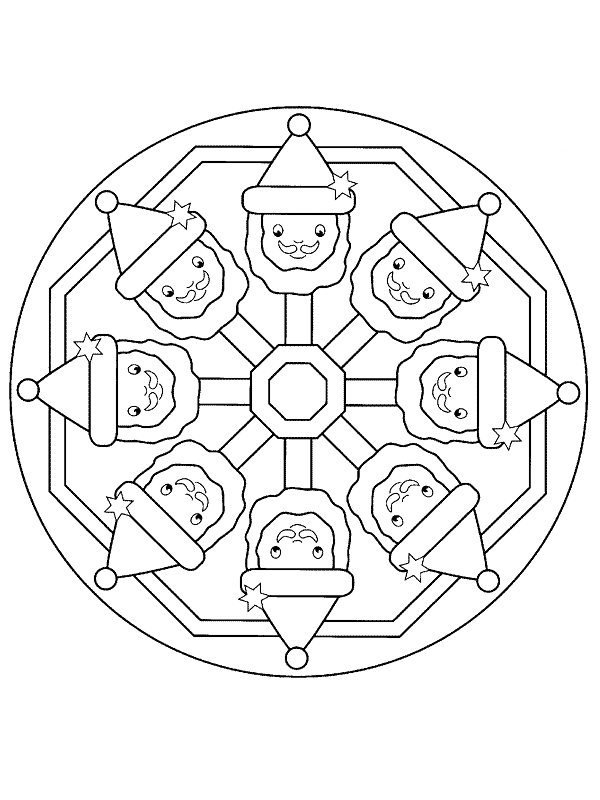 Kidsnfun.de Malvorlage Mandala Weihnachten Mandala Weihnachten